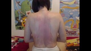 Caning haar rug spanking tieten 1